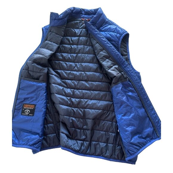 Brooks Brothers Red Fleece Puffer Vest Youth Large Blue Full Zip Lightweight - Picture 4 of 7